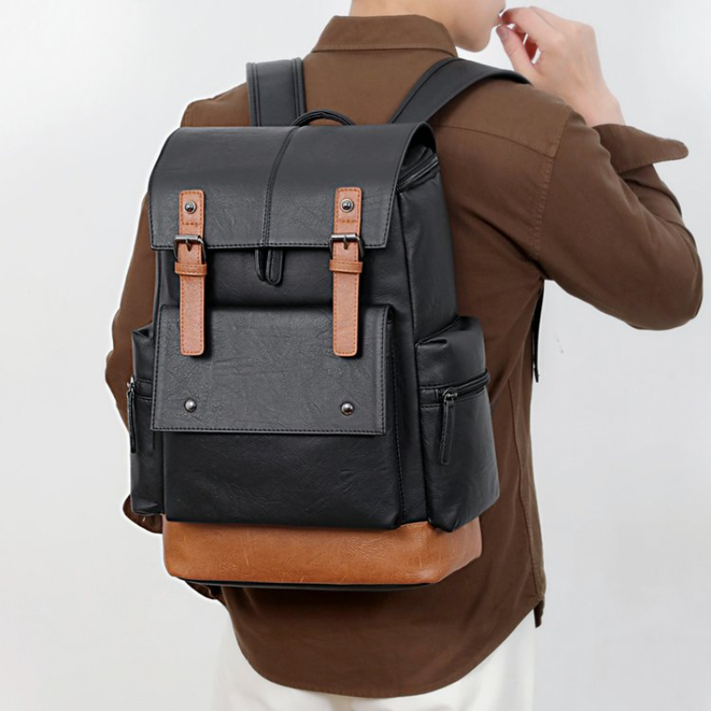Leather Backpack Vintage - Yeni Vintage Erkek Deri Sırt Çantası