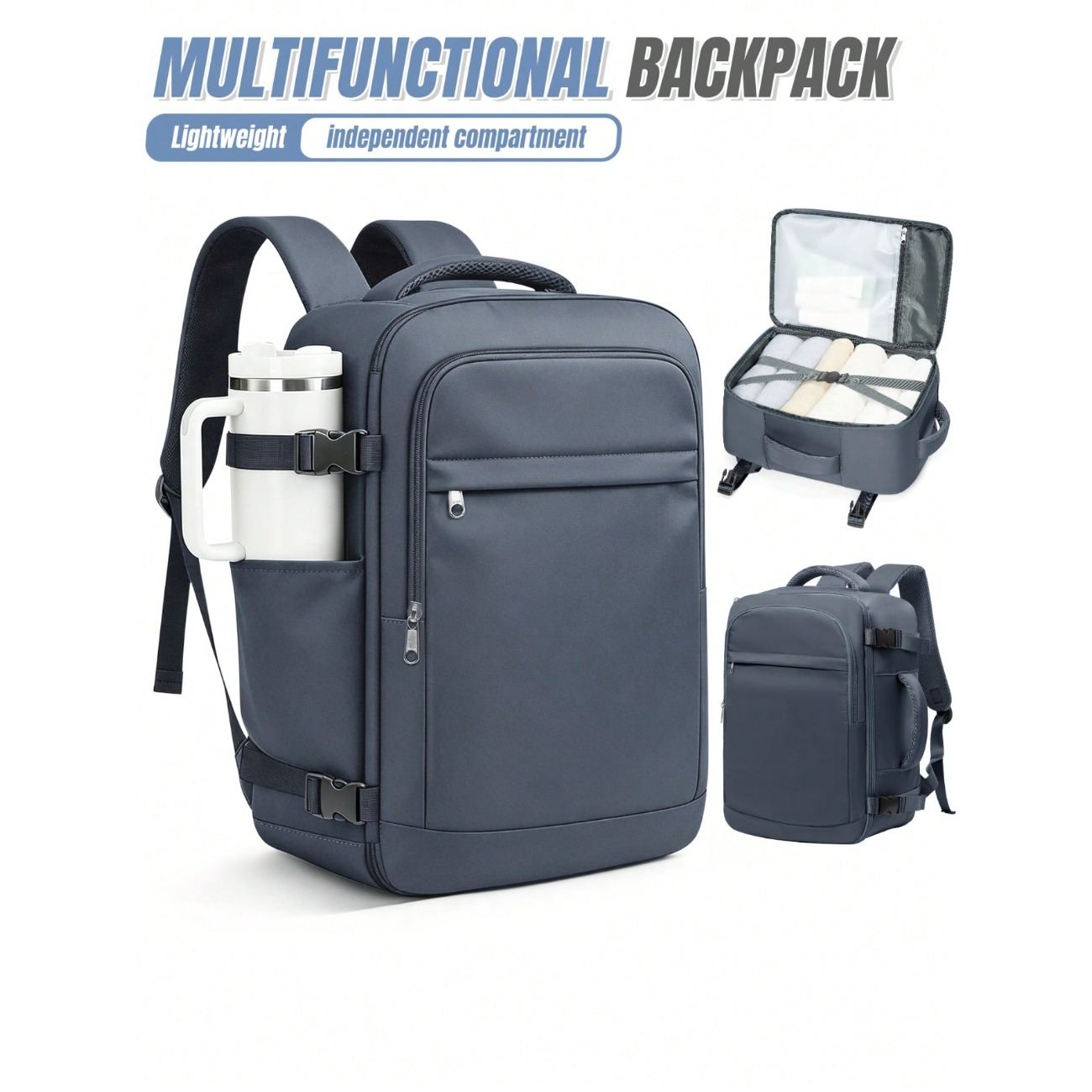 Laptop Backpack 15.6 - Hafif, Geniş Hacimli Seyahat Sırt Çantası,